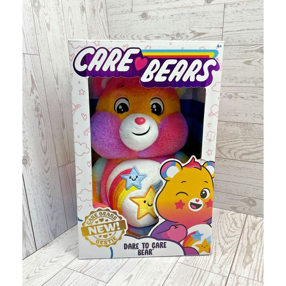Care Bears Dare to Care Bear Plush 14" Rainbow Belly